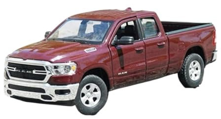 NALora Motorfahrzeuge Replika Auto 1:24 Für Dodge RAM 1500 Legierung Auto LKW Modell Diecast Metall Geländewagen Auto Modell Sammlung Geschenk Originalgetreue Nachbildung (Color : Red), darong001