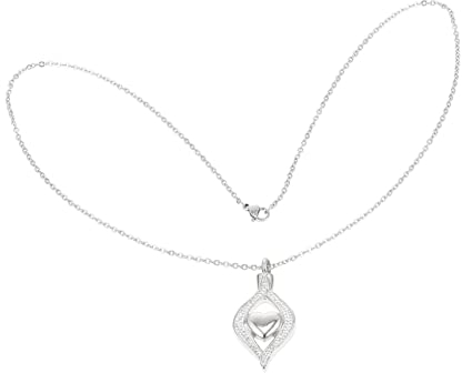 VALICLUD Collier Urne Et Diffuseur De Parfum De Cœur En Acier Inoxydable, Pendentif D'huiles Essentielles Unisexe, Usage Personnel Ou Commémoratif, Taille Moyenne