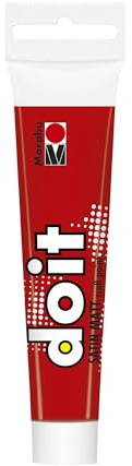 Marabu DO IT Craft Paint, 36 ml Kirschrot, seidenmatte Acrylfarbe für DIY, Basteln und Hobby, Malfarbe auf Wasserbasis, wetterfest, lichtecht, schnelltrocknend, vegan, 12760076031