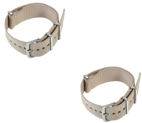 GALPADA 2stücke Nylon Uhrenarmband Khaki Gewebtes Atmungsaktives Ersatzband Für Herren Und Damen Schnellverschluss Langlebig Und Komfortabel Für Sportuhren Und Smartwatches Installieren