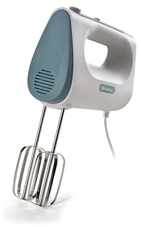 Ariete 1545 Sbattitore Breakfast, 450W, 5 velocità, Funzione turbo, 2 fruste, White & Aegean teal