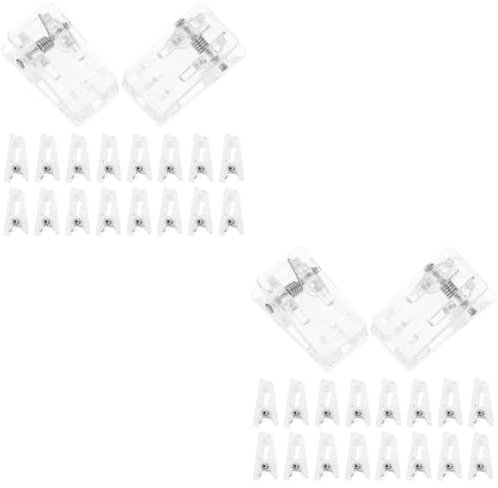VILLCASE 100stücke Transparente Kunststoff Clips Für Id-badges Karten Und Dokumente Für Veranstaltungen Und Sicherheitsanwendungen