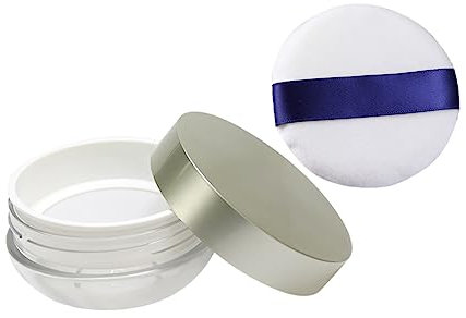 PLAFOPE Puderetui Mit Pulver Puff Nachfüllbare Puderdosen Tragbare Puderbox Einfache Puderbox Für Make-up