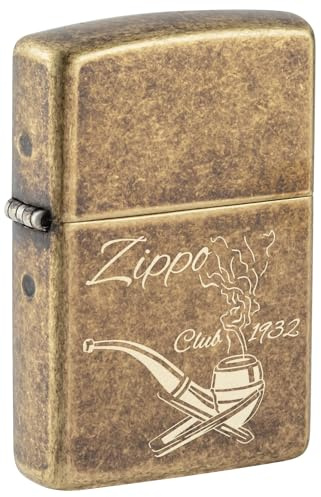Zippo Briquet Tempête - Zippo Pipe Design - Rechargeable - Coffret Cadeau - Métal - Fabriqué aux USA