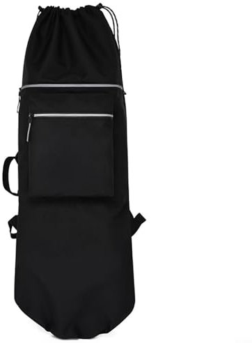 HEBEOT Skateboard-Tasche, Longboard-Tragetasche, Skateboard-Tragetasche, Oxford-Skateboard-Rucksack mit doppelten Riemen für Longboards, Skateboards und Blanko, 110 x 32 cm (schwarz)