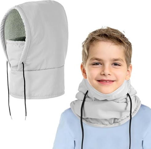 AYPOW Passamontagna Invernale Termico per Bambino 4-7 Anni, Impermeabile Antivento Caldo Maschera da Sci Scaldacollo con Cappuccio in Pile, Berretti Cappello per all'Aria Aperta, Ragazzi Ragazze