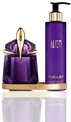 MUGLER Alien Eau De Parfum, Perfume Para Mujer, Ambarino, Amaderado y Floral, Fragancia Excepcional, Recargable, 30 ml + MUGLER Alien Loción Corporal Perfumada, 200 ml