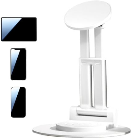Qzdtue Adjustable Cell Phone Stand, Foldable Desk Phone Holder, Magnetic Tablet Stand, Desktop Phone Stand, Cell Phone Holder Ständer, Magnetic Desk Stand for Phone, Phone Holder for Reader