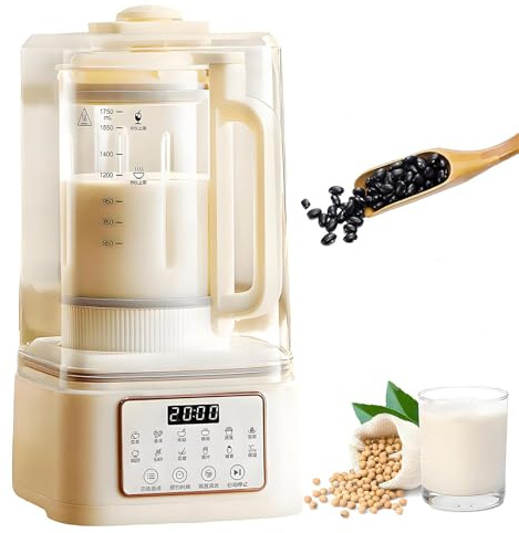 Nut Milk Maker Machine, 1750ml Automatic Almond/Oat/Soy Plant Milk Maker with Self-Cleaning, Delay Start, Includes Brush & Measuring Cup