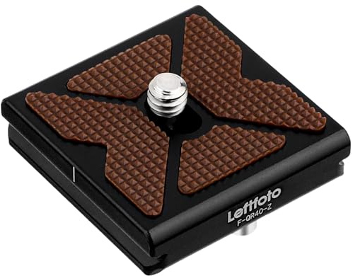 Leftfoto Placa universal de liberación rápida de metal Arca Swiss de 40 mm, compatible con abrazadera tipo Arca para trípode de cámara réflex digital