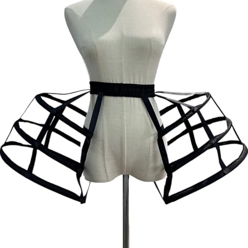 Keuyeo Women's Lolita Victorian Crinoline Petticoat Cosplay Dress Bustle Cage Underskirt Petticoat Victorian Pannier Hoops