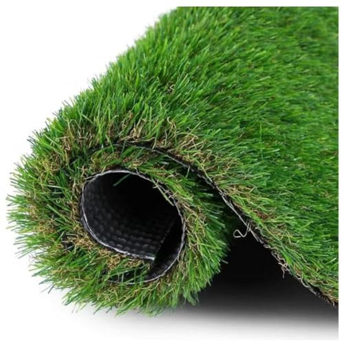Tappeto realistico in erba finta, antiscivolo, con fori di drenaggio, ideale per interni ed esterni, patio, giardino, decorazione prato