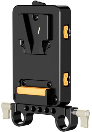 Sunydog Piastra per Batteria Compatta con Attacco a V con Uscita PD, Morsetto per Asta la Registrazione in Loco, 14,7 Oz