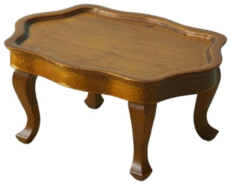 Table Basse Miniature en Bois Naturel pour Maisons De Poupée, pour Une Scène Réaliste Et Un Affichage De Décoration De Maison De Charme, 1/12