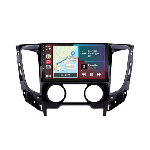 Bilnavigering för Mitsubishi TRITON 2015-2019 Dashcam Carplay Och Android Auto, Bärbar Bilstereo, Bilstereomottagare Med Backkamera Bilradio Stereo Gps Navi, 8 Kärna 8G＋256G