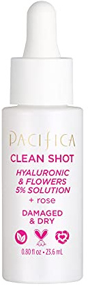Pacifica Clean Shot Hyaluronic and Flowers 5 Percent Solution For Unisex 0.8 oz Serum