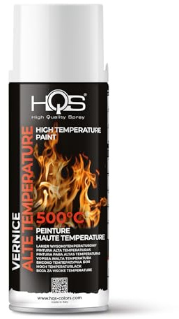 HQS High Quality Spray Sprühfarbe 400 ml deckende für Hitzefesterlack, Weiss