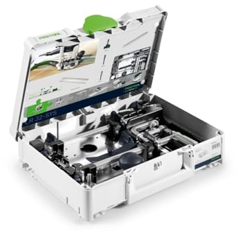 Festool Lochreihenbohrset LR 32-SYS – Komplett-Set im Systainer | 32-mm-Lochreihen für Fachbodenträger, Beschläge & Rückwandhalter – inkl. Führungsplatte, Bohrern & Anschlägen
