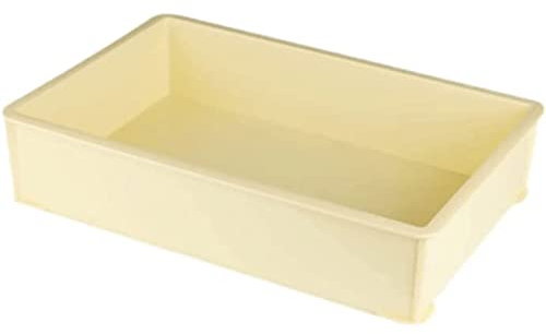 OLOTU Stockage Boîte à Pain empilable, récipient de Stockage Multifonctionnel pour pâte à Pizza, boîte à Pain en Plastique Jaune Grande capacité Boîte à Pain