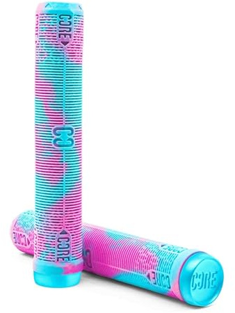 CORE Manopole per manubrio Pro, morbide 170 mm, a collo lungo, adatte per scooter acrobatici, BMX, MTB (skinny, colore rosa/blu), 170 mm
