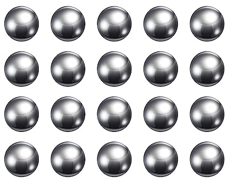 sourcing map 20Stk Präzisionskugeln 14mm Durchmesser G10 Chrome Stahl Kugel für Lager Silber