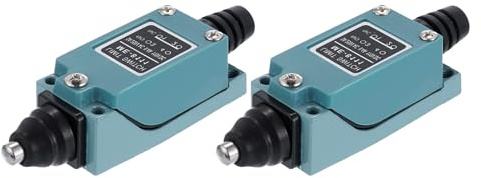sourcing map Limit Switch Roller Plunger ME-8111 Mount 1NC+1NO 3D Printer Door Switch Metal Momentary Switch 2 Pcs