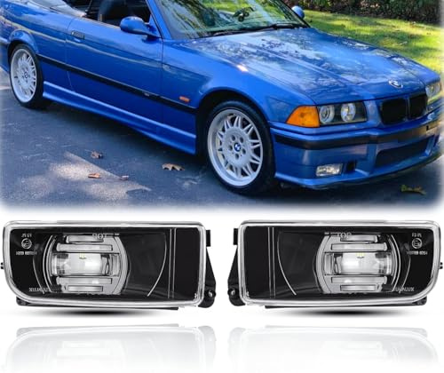 Tula Motoren LED Nebelscheinwerfer für BMW 3er(HB/SDN/WGN) (E36) 09/1990-08/2000 BMW 3er(CPE/CONV)(E36) 10/1991-11/1999; R:63178357390 L:63178357389; Ein Paar Klar linse