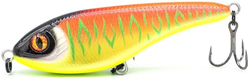 Mister Tackle Tuvanus 9 cm Angelköder Wobbler Jerkbait Slider für Hechtangeln Hechtköder 1 Stück
