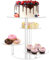 CRITIVE-SHOP Présentoir à gâteau rond en acrylique à 4 niveaux - Pour mariage, anniversaire, thé, remise de diplôme, fête