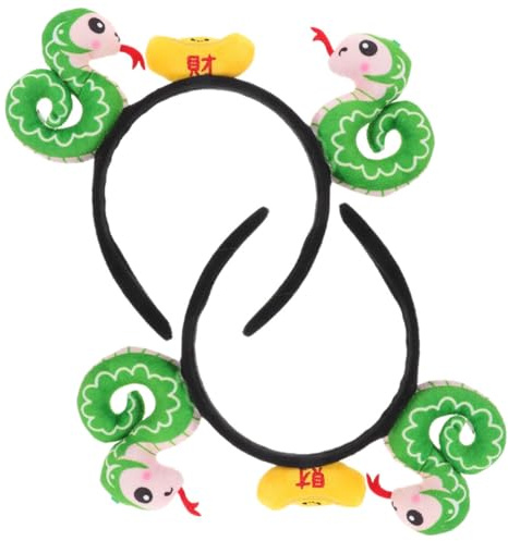 TOPPERFUN 2stücke Haarband für Damen im Schlangenmotiv Plüsch-haarreifen als Kostüm-haaraccessoire für Festivals Geburtstage und Partys