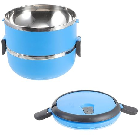BELLIFFY Comedero de Viaje para Mascotas con Doble Capa de Acero Inoxidable de 1400ml, Diseño Apilable con Mango Invisible, Adecuado para Alimentar Perros y Gatos en Exteriores