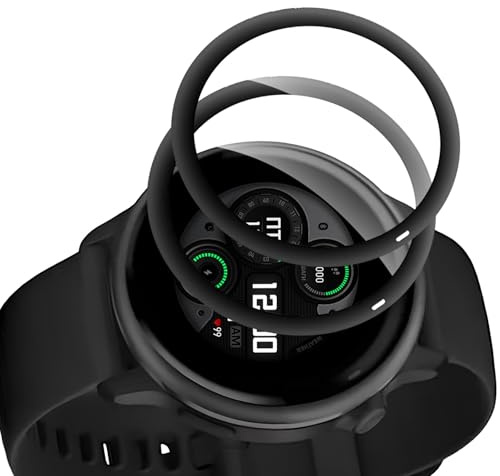Cable Leader de cristal templado para Garmin Vivoactive 6 Film, cobertura 3D integral antimanchas, protección de pantalla, antiarañazos, sin burbujas, 2 paquetes HD táctil sensible Garmin Vivoactive 6