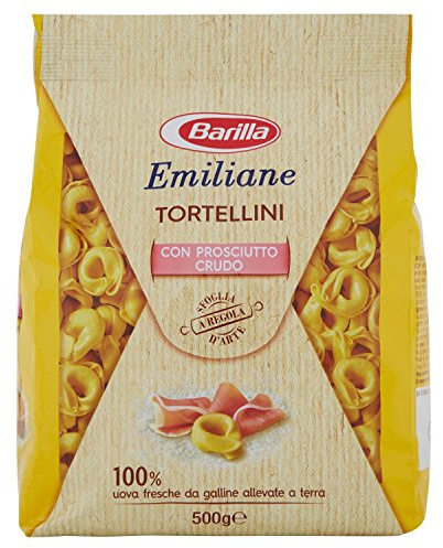 Barilla Pasta all'Uovo Ripiena Le Emiliane Tortellini con Prosciutto Crudo - 500 g