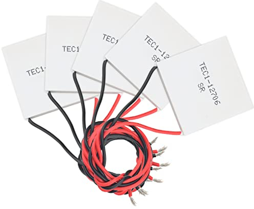 Diymore TEC1-12706 Thermoelectric Cooler Peltier Heatsink Plate 12V Cooler Cooling Peltier Plate Module,-30℃~70℃,6A 60W (5Pcs)