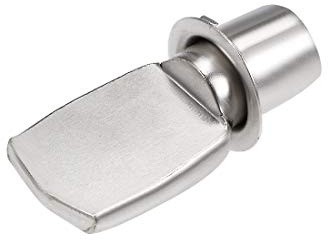 sourcing map 20 Stück Bodenträger Regal Stützstifte Vernickelte flache Löffelform 7x25mm mit Befestigungsmutter | Bodenträger Regal Stützstifte mit Befestigungsmutter