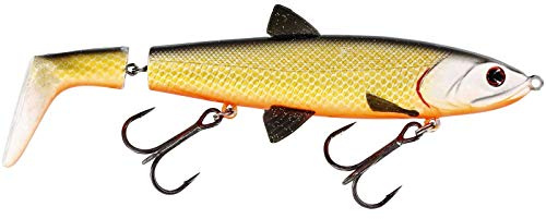 Westin HypoTwist Propbait Floating - Wobbler mit Gummifisch Schwanz, Länge / Gewicht:11.5cm / 17g, Farbe:Official Roach