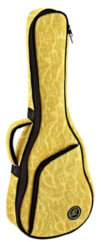 Ortega Guitars Jean Tenor-Ukulele-Tasche - Baumwolle / Leinen, Gelb | für Sopran-Ukulele, Höhe 69cm Breite 24cm, mit Schultergurten, OUB-TE-SUJ