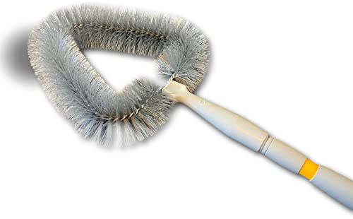 Kibros Tête de Loup Brosse Vinyle Manche télescopique 1,10 à 1,65 m | Brosse vinyle souple, manche télescopique réglable 1,10 à 1,65 m, nettoyage poussière toiles araignée plafonds recoins.
