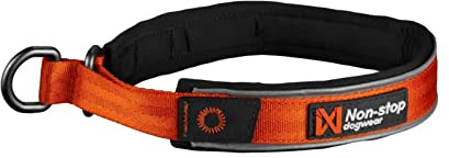 Non-stop dogwear Cruise Collar orange | Halsband mit Zugstopp - Das Bequeme., Größe:L