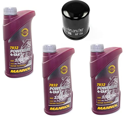 Motoröl Set 15W50 3 Liter + Ölfilter HF156 für KT M