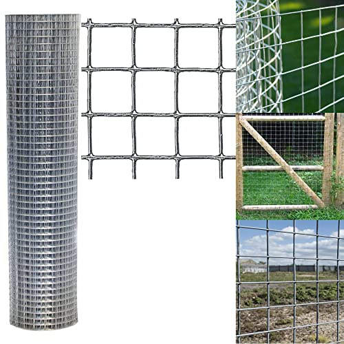 Welded Mesh Wire, 1”x1 hole Galvanised Wire Mesh Roll, Stop & Prevent Mice & Mouse Access, Garden Netting for Vegetable Protection for Indoor or Outdoor