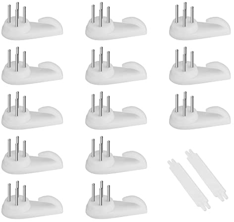 SAVITA 25 Stück Nahtlose Nägel, Spurlose Nägel Unsichtbare Nagelaufhänger Trockenbau Bilderhaken Bild Nagel Set Concrete Wall Hook Picture Hangers Bilderrahmenaufhänger (3cm, Weiß)
