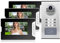 7-Zoll-Video Türsprechanlage Türklingel Intercom System 3 Monitore Video-Gegensprechanlage RFID-Nachtsicht-Video-Türklingel Regenfeste Kabelgebundene HD-Kamera-Kits (EU-Stecker 100‑240V)