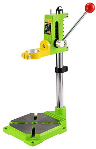 HYQNG Drill Press Stand, Drill Press Stand for Hand Drill, Adjustable Drill Press Table Stand Wood Drilling Machine with Single Hole Cast Iron Base, for Drilling Collet, Home DIY Tools