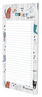 Collins Debden Maru To Do List Notizblock – Aktivitäts- und Aufgaben-Checkliste mit süßem Katzen-Design mit Magnetstreifen, 230 x 102 mm