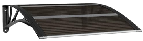 vidaXL Auvent de Porte Noir 80 x 75 cm en Polycarbonate