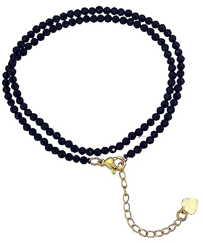 Handgefertigter Edelsteinperlen-Halsband für Frauen und Mädchen, Blau, Rot, Weiß, Grün, Mehrfarbig – Perlen-Halskettenschmuck aus natürlichen Edelsteinen, Heilkristallen