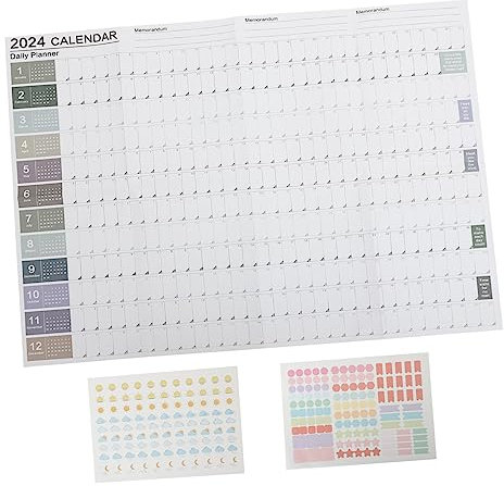 Ciieeo Wandkalender Jahresplaner Papier Kalender Zum Aufhängen Tagesplaner Wohnraum Büroplanung