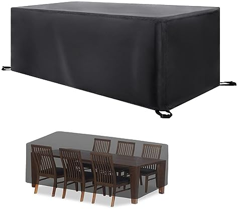 HYFBH Abdeckung Gartenmöbel 270x140x90cm/LxWxH 420D Oxford Gewebe Gartenmöbel Abdeckung Wasserdicht Schutzhülle Gartenmöbel Winterfest Abdeckplane Gartenmöbel Lounge Abdeckung UV-Schutz