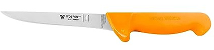 Wolfcut Gold Serie - Ausbeinmesser 15 cm Klinge, rutschfestem Griff,Premium Profi Qualität für Metzger, Fleischer und Hausschlachter